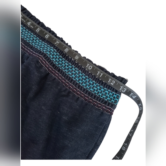 SPRING STREET | STRAPLESS ROMPER WITH SMOCKING AT TOP & WAIST | SIZE MEDIUM - Picture 8 of 12